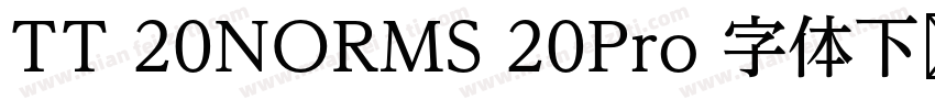 TT 20NORMS 20Pro 字体下载字体转换